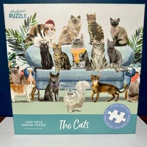Professor Puzzle THE CATS 1000 Piece Jigsaw Puzzle Preowned Opened And Sorted